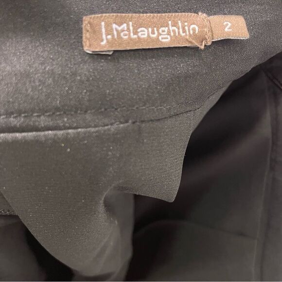 J. McLaughlin Black Faux Leather Cutout Trim Skirt - Picture 7 of 9